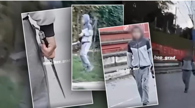 Osmogodišnji učenik u Kaluđerici izazvao je šokantan incident kada je u školskom dvorištu jurio svoje drugare nožem dužine oko 20 centimetara.