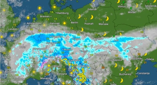 (MAPE) HLADNI FRONT STIŽE U SRBIJU: OLUJNI UDARI VETRA, TEMPERATURE PADAJU ZA 15 STEPENI – U BEOGRADU VEĆ PLJUŠTI