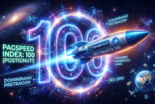 SEO RAKETNA NAUKA: Kako Dostići PageSpeed Index 100 i Dominirati Pretragom iconcept digital page speed 100