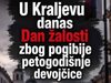 Kraljevo zavijeno u crno: Dan žalosti zbog smrti petogodišnje devojčice